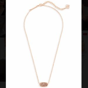 Kendra Scott Elisa Rose Gold Pendant Necklace